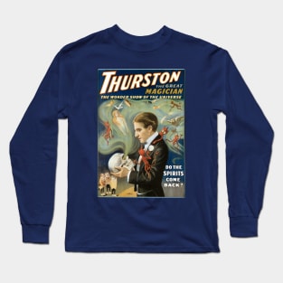 Vintage Magic Poster Art, Thurston the Great Long Sleeve T-Shirt